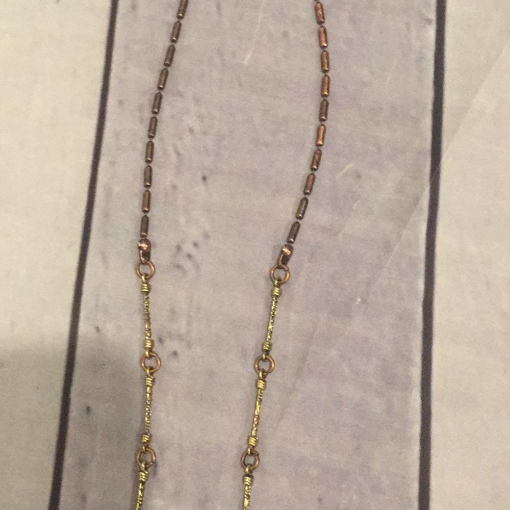 NWT, Treska Assyria Long Boho Necklace w/Agate, Turquoise, Cast Metals & More - Picture 5 of 5